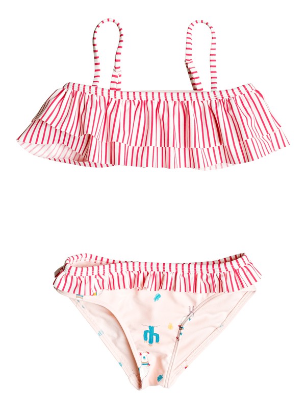 roxy, Girl's 2-6 Cute Travel Flutter Bikini Set, ROSE QUARTZ SWIM PERU TRAVEL (mcs6) 0 Girl's 2-6 Cute Travel Flutter Bikini Set Pink ERLX203030 Roxy