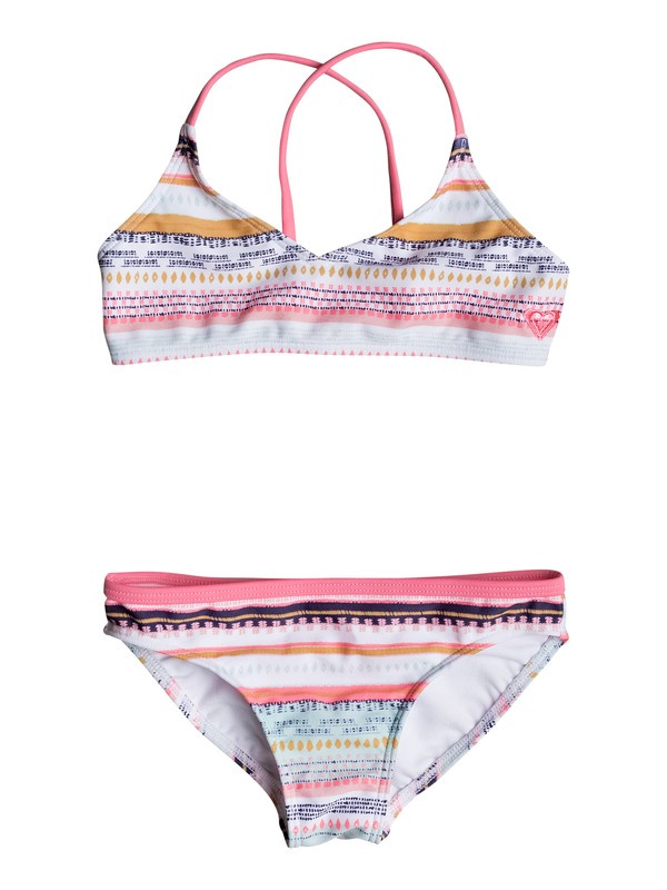 LITTLE INDI ATHLETIC TRI SET ERLX203040 0 Girls 2-6 Little Indi Tri Athletic Bikini Set ERLX203040 Roxy