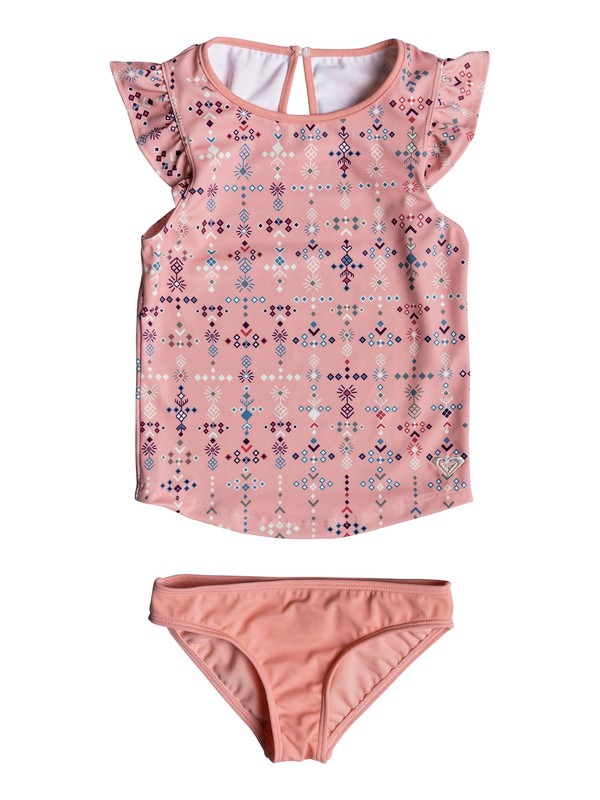 roxy, Girl's 2-6 Boho Tankini Set, PEACHES N CREAM AZAZ (mey7) 0 Girl's 2-6 Boho Tankini Set ERLX203050 Roxy