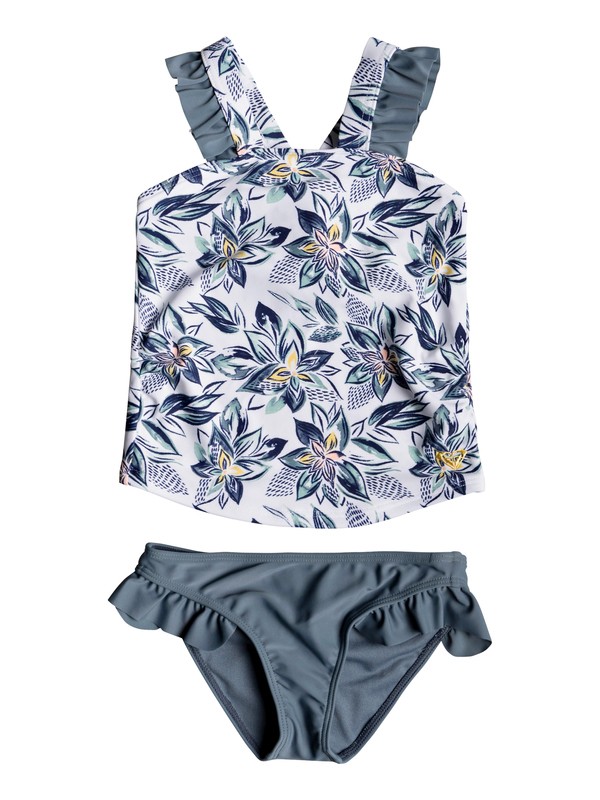 roxy, Girl's 2-6 Magic Seeker Tankini Set, BRIGHT WHITE FLOWER SPIRIT SW (wbb9) 0 Girl's 2-6 Magic Seeker Tankini Set White ERLX203073 Roxy