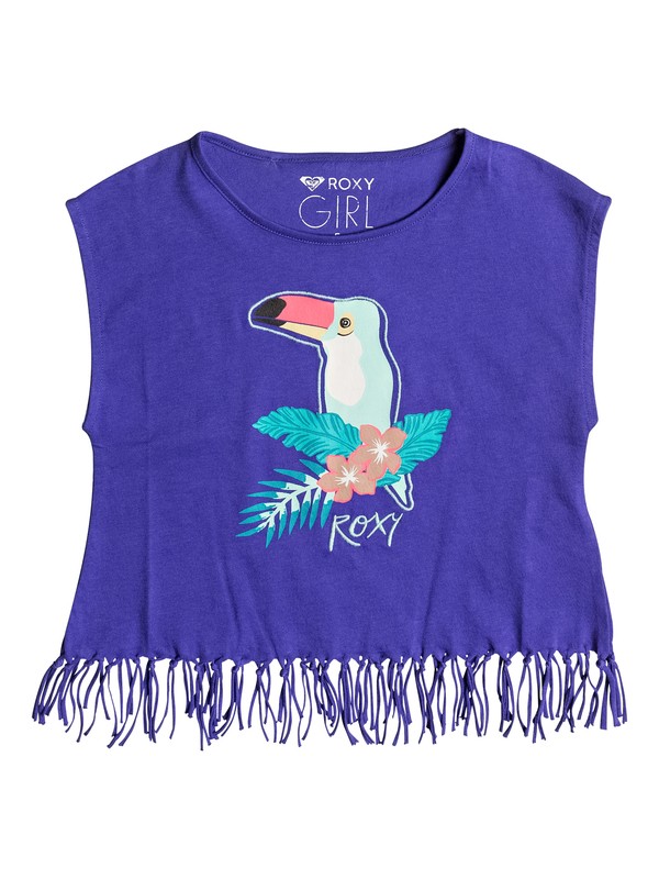 Whispers Under The Rain - Fringe Top ERLZT03080 0 Girls 2-6 Whispers Under The Rain Fringe Tee ERLZT03080 Roxy