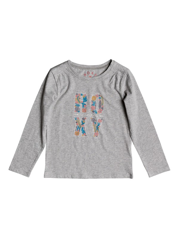 roxy, Never Ages Flower Power - Long Sleeve T-Shirt, HERITAGE HEATHER (sgrh) 0 Never Ages Flower Power - Long Sleeve T-Shirt Grey ERLZT03093 Roxy