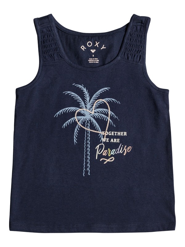 roxy, Girls 2-6 Wayfaring Stranger Paradise Tank Top, DRESS BLUES (btk0) 0 Girls 2-6 Wayfaring Stranger Paradise Tank Top Blue ERLZT03116 Roxy