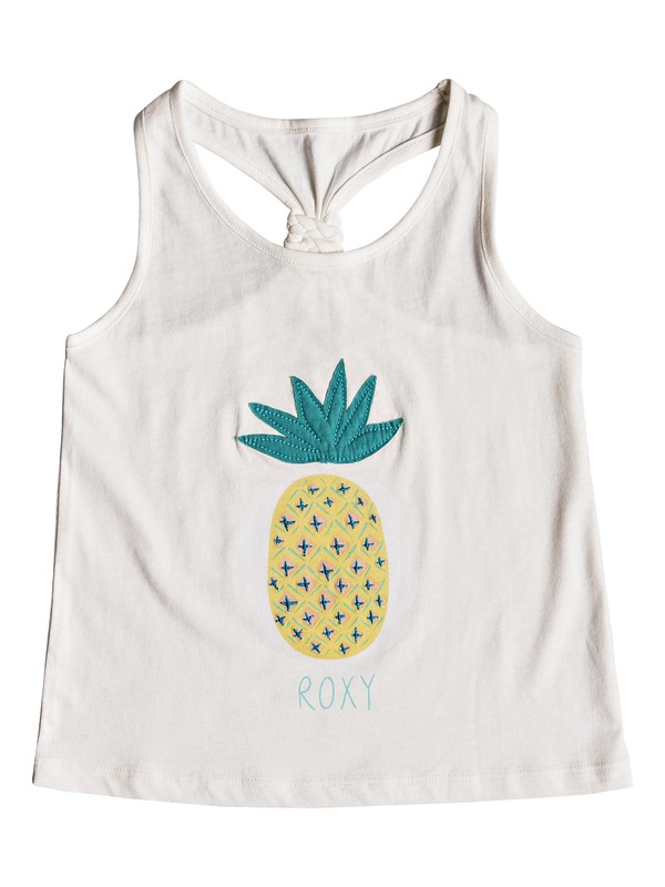 roxy, Girls 2-6 Wish You Well Pineapple Tank Top, MARSHMALLOW (wbt0) 0 Girls 2-6 Wish You Well Pineapple Tank Top White ERLZT03118 Roxy