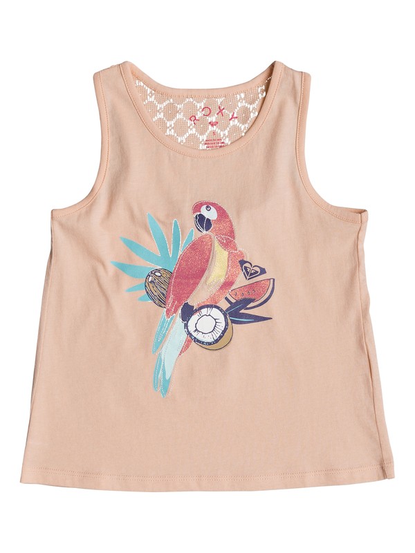 roxy, Girls 2-6 Peaceful Light The Parrot Tank Top, TROPICAL PEACH (mdr0) 0 Girls 2-6 Peaceful Light The Parrot Tank Top Pink ERLZT03121 Roxy