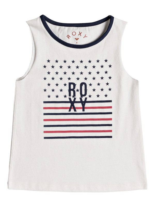 roxy, Girls 2-6 Precious Heart Tank, MARSHMALLOW (wbt0) 0 Girls 2-6 Precious Heart Tank White ERLZT03126 Roxy
