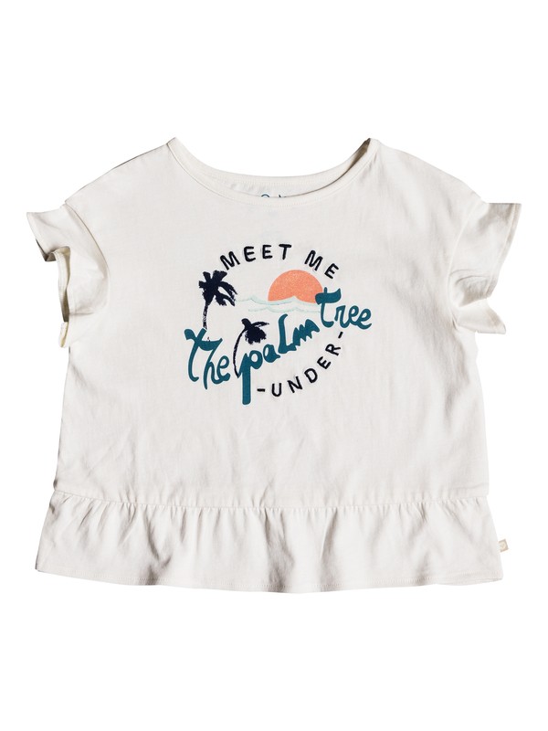 roxy, Girls 2-6 Salty Hair Tee, MARSHMALLOW (wbt0) 0 Girls 2-6 Salty Hair Tee White ERLZT03132 Roxy