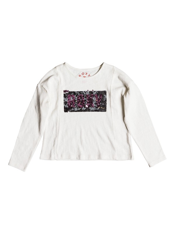 roxy, Girls 2-6 Made Of Gold Be ROXY Long Sleeve Top, MARSHMALLOW (wbt0) 0 Girls 2-6 Made Of Gold Be ROXY Long Sleeve Top White ERLZT03146 Roxy