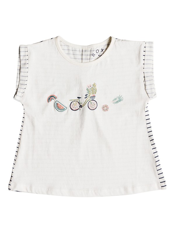 roxy, Girls 2-6 From The Jump Back Ride Tee, DRESS BLUES SIMPLE STRIPE (xbwb) 0 Girls 2-6 From The Jump Back Ride Tee Blue ERLZT03151 Roxy