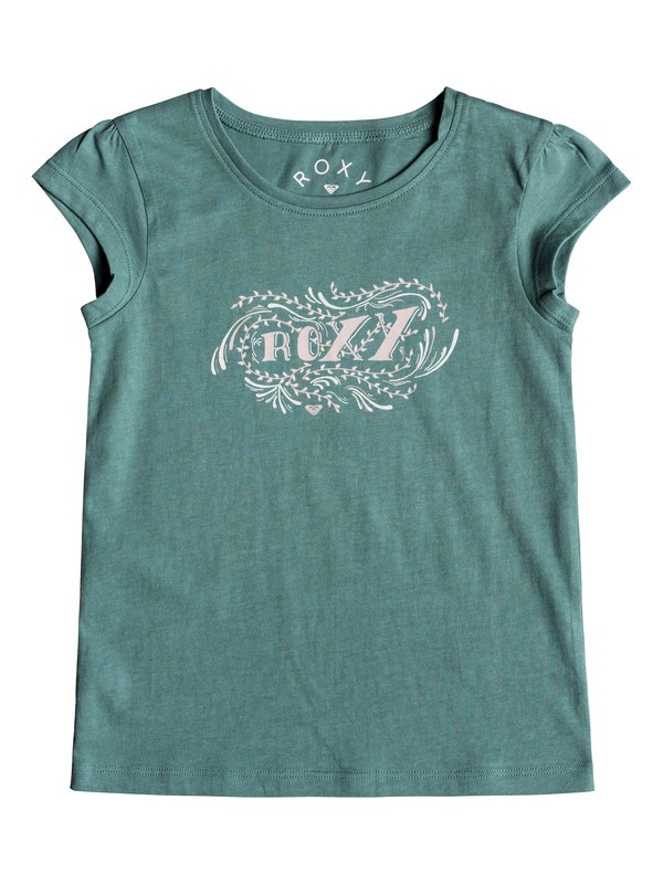 roxy, Girls 2-6 Moid Romantic Cap Sleeve Tee, TRELLIS (bkw0) 0 Girls 2-6 Moid Romantic Cap Sleeve Tee Blue ERLZT03156 Roxy