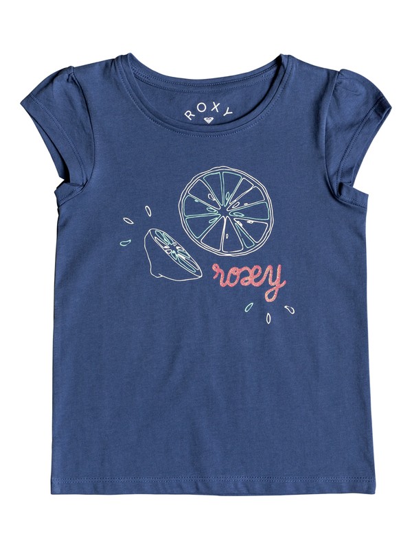 roxy, Girl's 2-6 We Rise Little Lemon Cap Sleeve Tee, TRUE NAVY (bpz0) 0 Girl's 2-6 We Rise Little Lemon Cap Sleeve Tee Blue ERLZT03177 Roxy