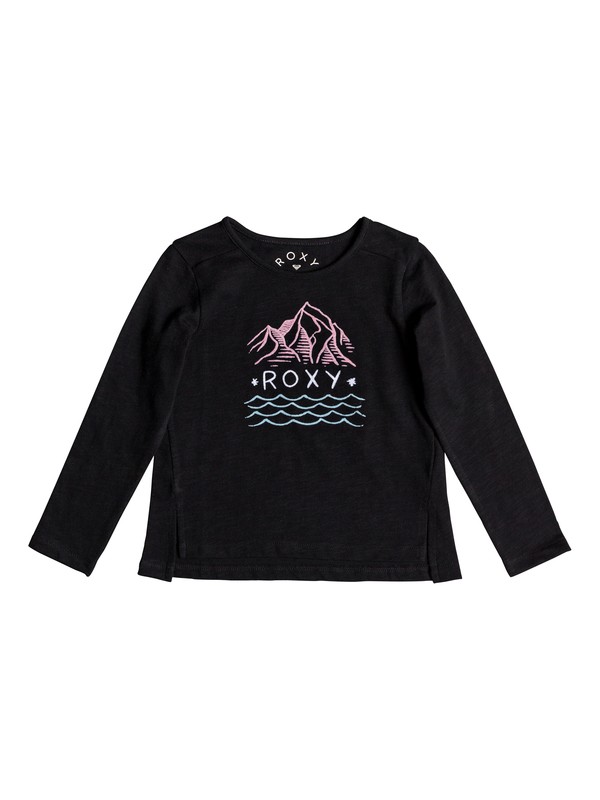 roxy, Girl's 2-6 Blossom Roses Calm Mountain Long Sleeve Top, TRUE BLACK (kvj0) 0 Girl's 2-6 Blossom Roses Calm Mountain Long Sleeve Top Black ERLZT03185 Roxy