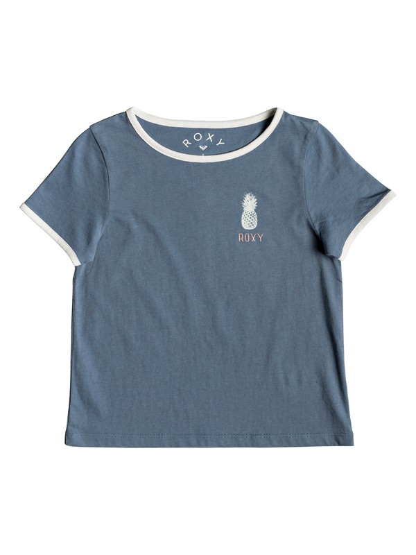 roxy, Girl's 2-6 Times Up A Tee, BLUE MIRAGE (bmk0) 0 Girl's 2-6 Times Up A Tee Blue ERLZT03199 Roxy