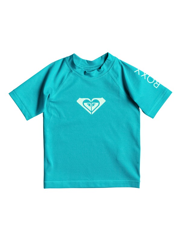 roxy, Baby Whole Hearted Short Sleeve Rashguard, DARK JADE (bny0) 0 Baby Whole Hearted Short Sleeve Rashguard ERNWR03000 Roxy