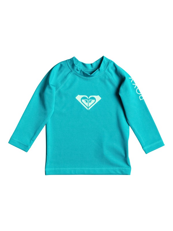 roxy, Baby Whole Hearted Long Sleeve Rashguard, DARK JADE (bny0) 0 Baby Whole Hearted Long Sleeve Rashguard ERNWR03001 Roxy