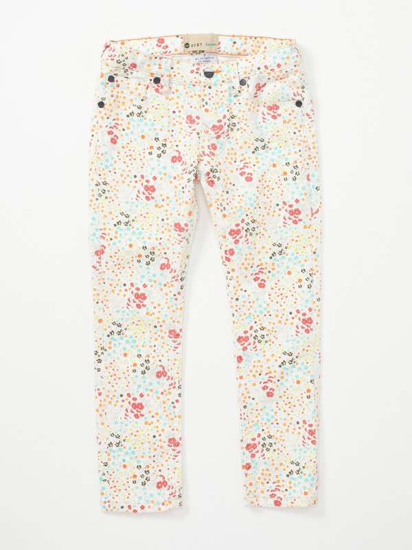 roxy, Baby Skinny Rails Pants, ACID YELLOW FLORAL (ale) 0 Baby Skinny Rails Pants I423483 Roxy