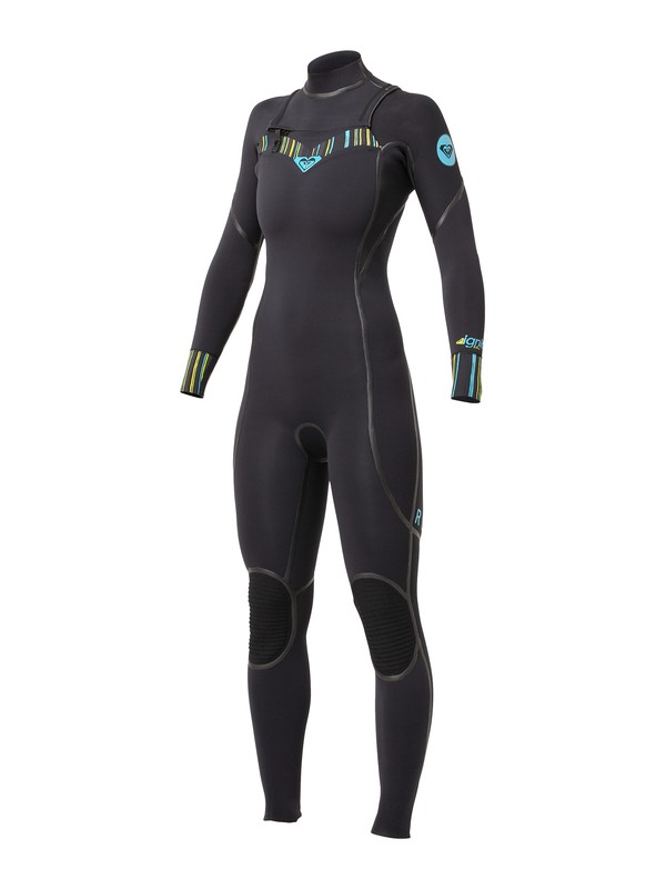 roxy, Ignite 3/2mm LS Chest Zip Wetsuit, BLACK/BLUE (bbl) 0 Ignite 3/2mm LS Chest Zip Wetsuit IH309WL Roxy