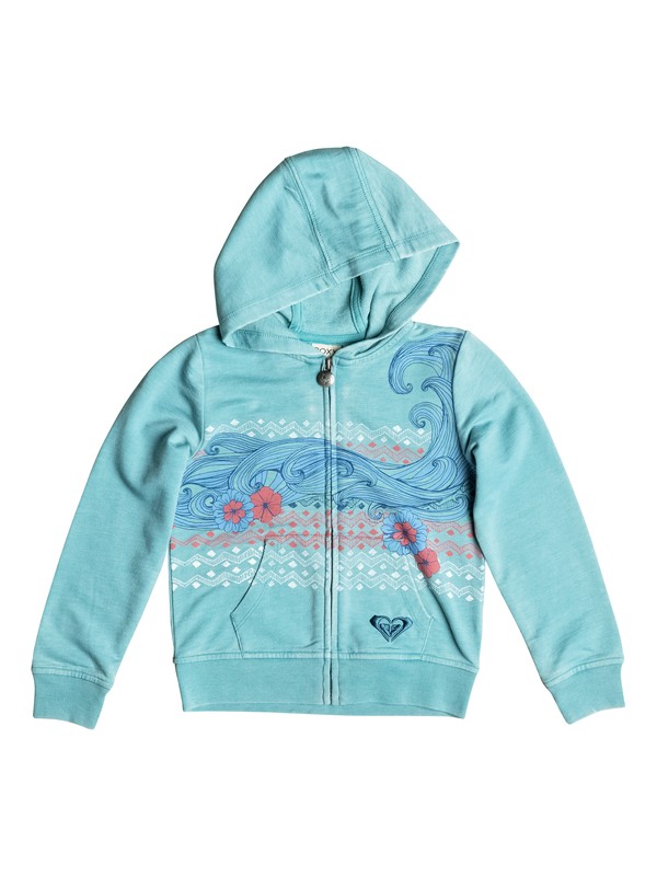 roxy, Baby Wave Rider Zip-Up Hoodie, CAMEO BLUE HEATHER (bjeh) 0 Baby Wave Rider Zip-Up Hoodie PGRS62041 Roxy