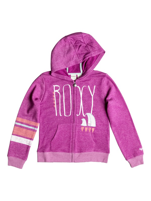 roxy, Girls 7-14 Classic Surf Zip-Up Hoodie, PURPLE WINE HEATHER (ppbh) 0 Girls 7-14 Classic Surf Zip-Up Hoodie PGRS62057 Roxy