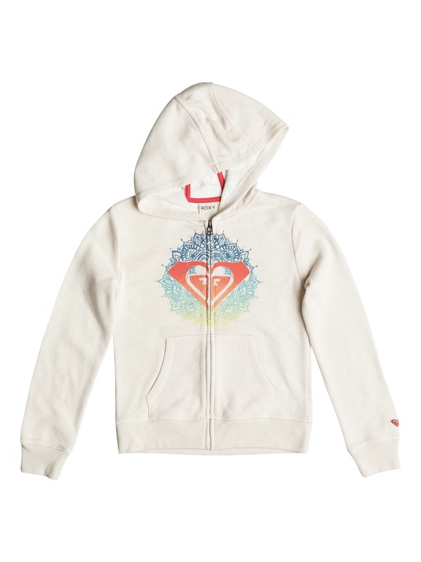 roxy, Baby Henna Logo Zip-Up Hoodie, METRO HEATHER (tenh) 0 Baby Henna Logo Zip-Up Hoodie PGRS62191 Roxy