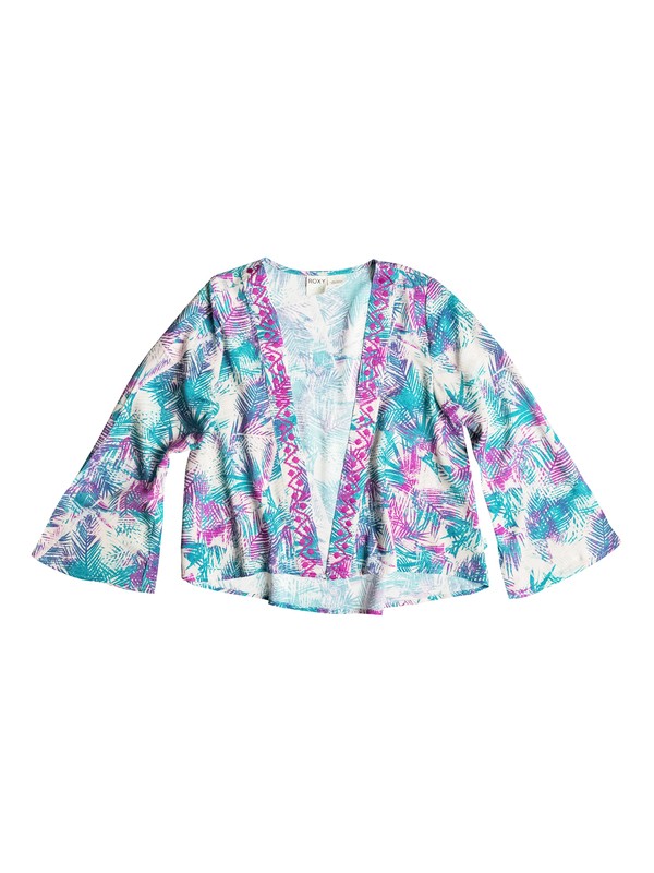 roxy, Girls 7-14 Current Kimono Top, OVERSIZED PALM (bpw6) 0 Girls 7-14 Current Kimono Top PGRS65097 Roxy