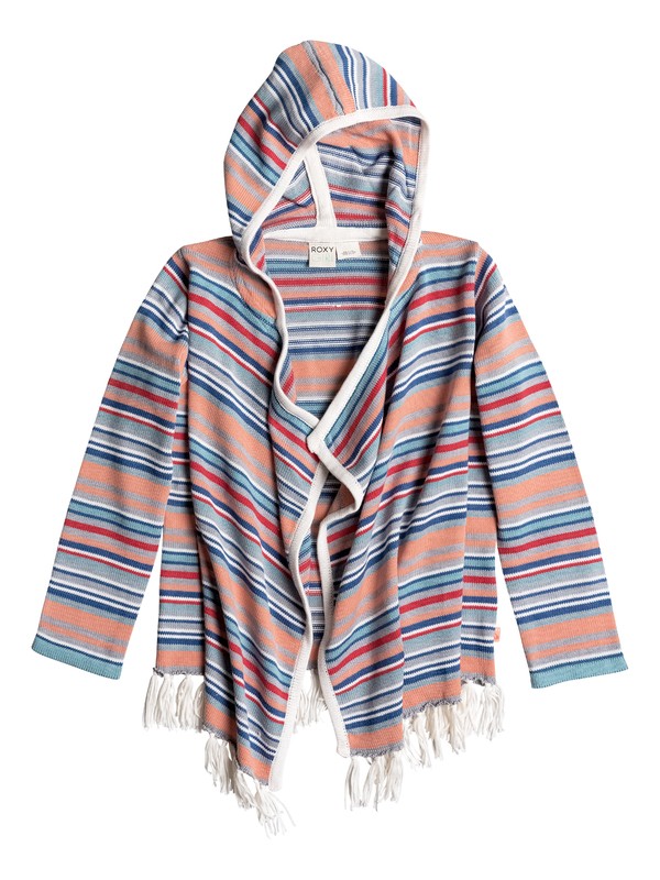 roxy, Girls 7-14 Seaside Cardigan, GRID STRIPES (wbs3) 0 Girls 7-14 Seaside Cardigan PGRS66027 Roxy