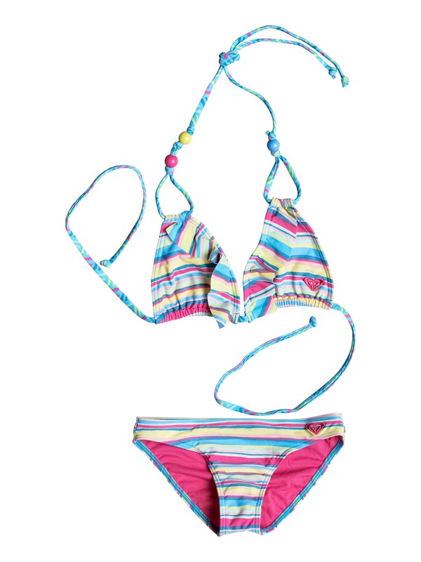 roxy, Girls 7-14 Island Tiles Ruffle Bikini, SWIM ISLAND STRIPES (gck3) 0 Girls 7-14 Island Tiles Ruffle Bikini PGRS68687 Roxy