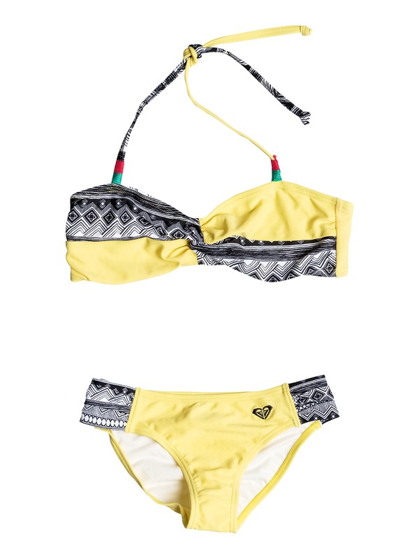 roxy, Girls 7-14 Gypsy Geo Twist Bikini, SULPHUR SPRING (ggp0) 0 Girls 7-14 Gypsy Geo Twist Bikini PGRS68857 Roxy