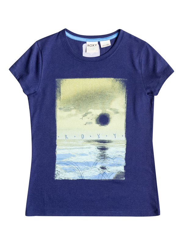 roxy, Girl's 7-14 Sunset Tee, Astral Aura - Solid (pss0) 0 Girl's 7-14 Sunset Tee RRF51007 Roxy