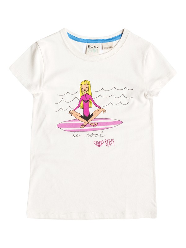 roxy, Girl's 7-14 Beach Comber Tee, Whisper White (wcf0) 0 Girl's 7-14 Beach Comber Tee RRF51047 Roxy