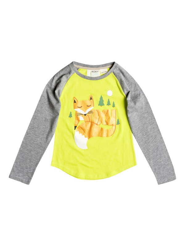roxy, Baby Foxtail Raglan Long Sleeve Tee, Limeade - Heather (genh) 0 Baby Foxtail Raglan Long Sleeve Tee RRF51251 Roxy