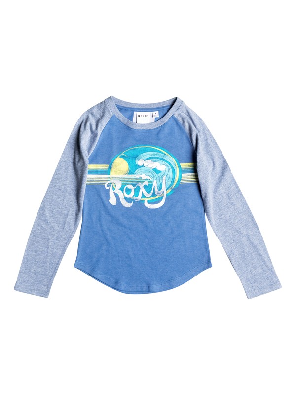 roxy, Girl's 2-6 Retro Surf Raglan Long Sleeve Raglan Tee, Dutch Blue - Heather (bmth) 0 Girl's 2-6 Retro Surf Raglan Long Sleeve Raglan Tee RRF51566 Roxy