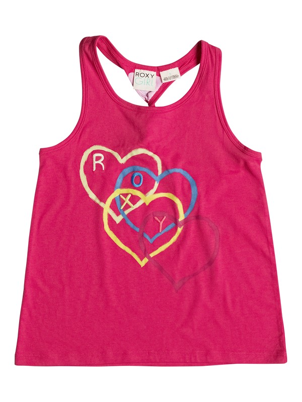 roxy, Girl's 2-6 I Heart U Tank Top, Azalea - Solid (mna0) 0 Girl's 2-6 I Heart U Tank Top RRF51586 Roxy