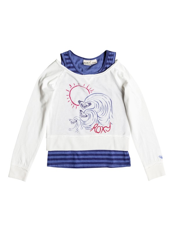 roxy, Girl's 7-14 Making Waves Tee, Whisper White-6 (wcf6) 0 Girl's 7-14 Making Waves Tee RRF51937 Roxy