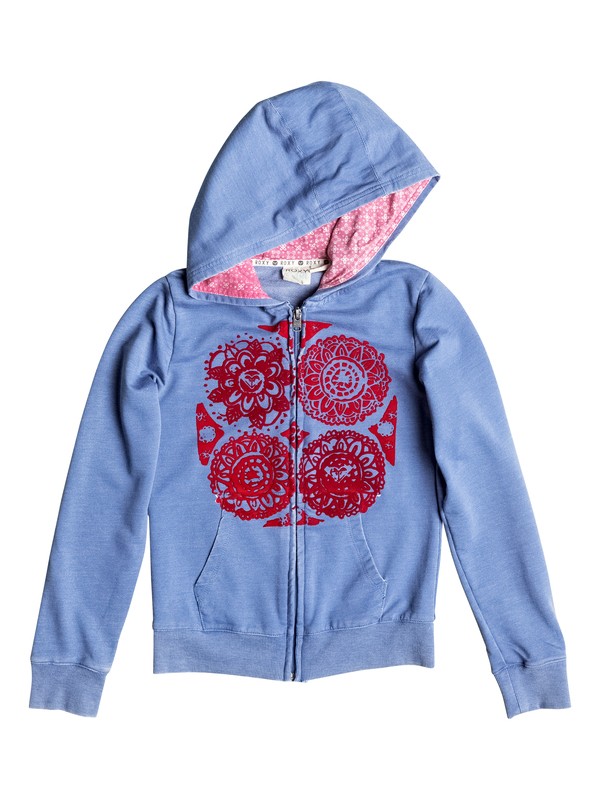 roxy, Girl's 7-14 Cruise Zip Hoodie, Dutch Blue - Solid (bmt0) 0 Girl's 7-14 Cruise Zip Hoodie RRF52127 Roxy