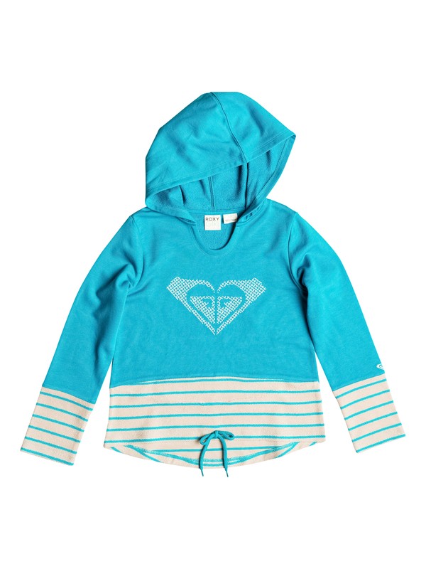 roxy, Girl's 7-14 Yoga Pullover Hoodie, Caribbean Sea-h (bnzh) 0 Girl's 7-14 Yoga Pullover Hoodie RRF52167 Roxy