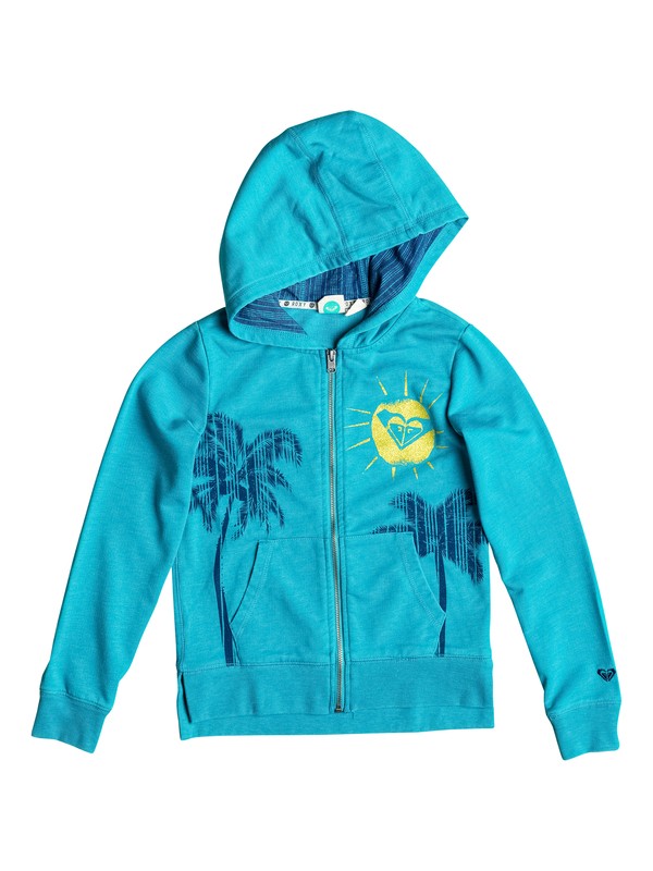 roxy, Girl's 7-14 Montigo Zip Hoodie, Caribbean Sea-h (bnzh) 0 Girl's 7-14 Montigo Zip Hoodie RRF52187 Roxy