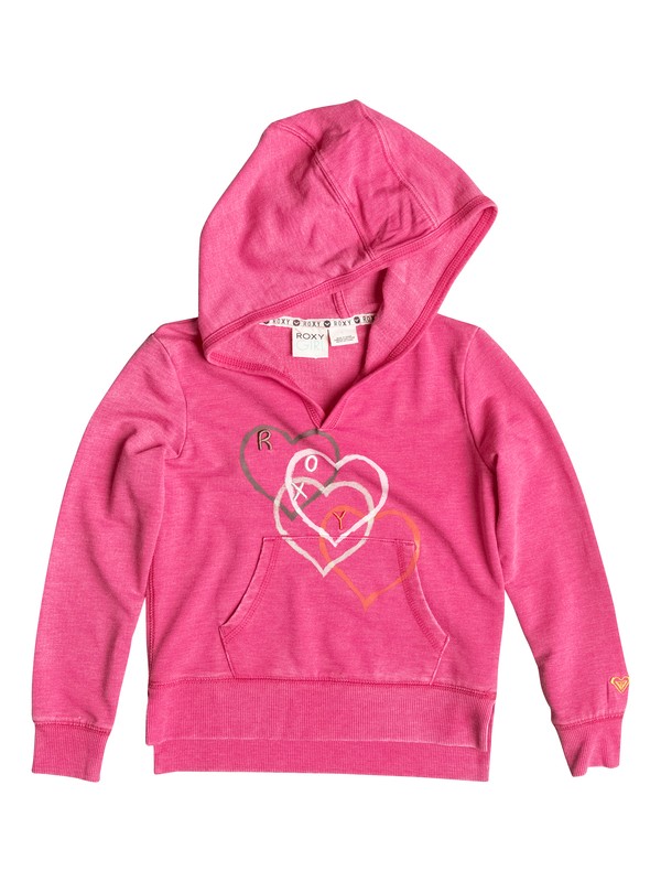 roxy, Baby Falling Heart Pullover Hoodie, Azalea - Heather (mnah) 0 Baby Falling Heart Pullover Hoodie RRF52211 Roxy