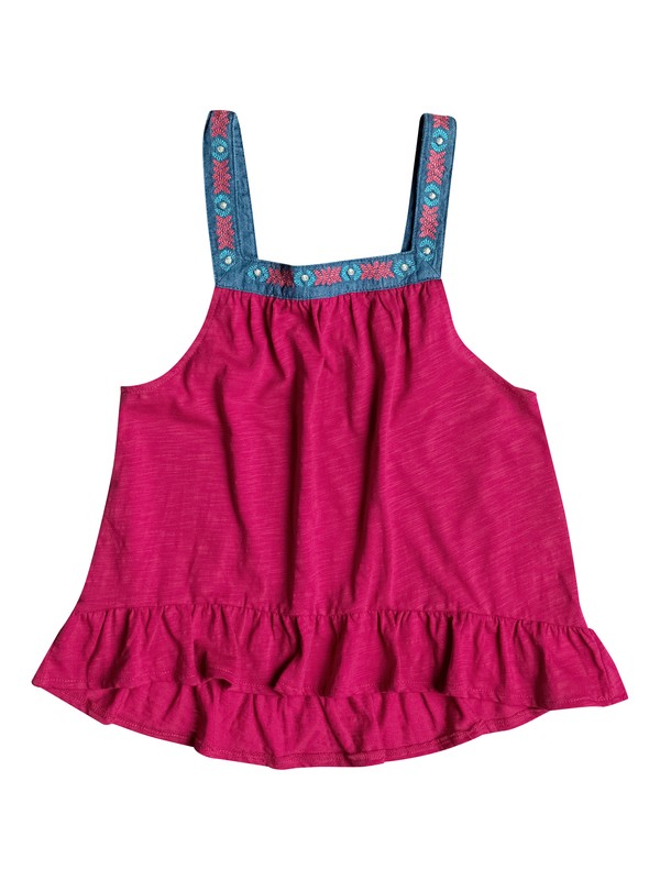 roxy, Girl's 7-14 Atlantis Tank, Cerise - Solid (mqt0) 0 Girl's 7-14 Atlantis Tank RRF52277 Roxy
