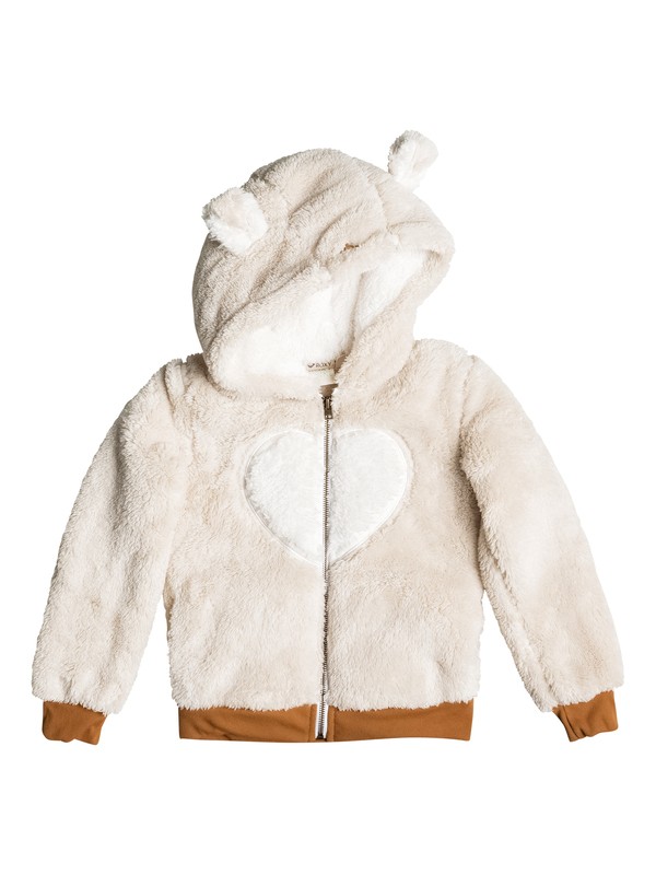 roxy, Baby Pup Chow Zip Up Hoodie, Bleached Sand (ter0) 0 Baby Pup Chow Zip Up Hoodie RRF52331 Roxy