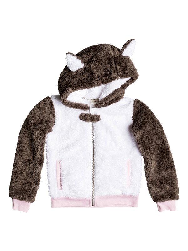 roxy, Baby Hip Hop Folly Zip Up Hoodie, Bright White (wbb0) 0 Baby Hip Hop Folly Zip Up Hoodie RRF52371 Roxy