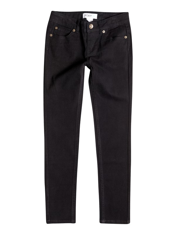 roxy, Girl's 7-14 Salty Skinnies Skinny Jeans, TRUE BLACK (kvj0) 0 Girl's 7-14 Salty Skinnies Skinny Jeans RRF55007 Roxy