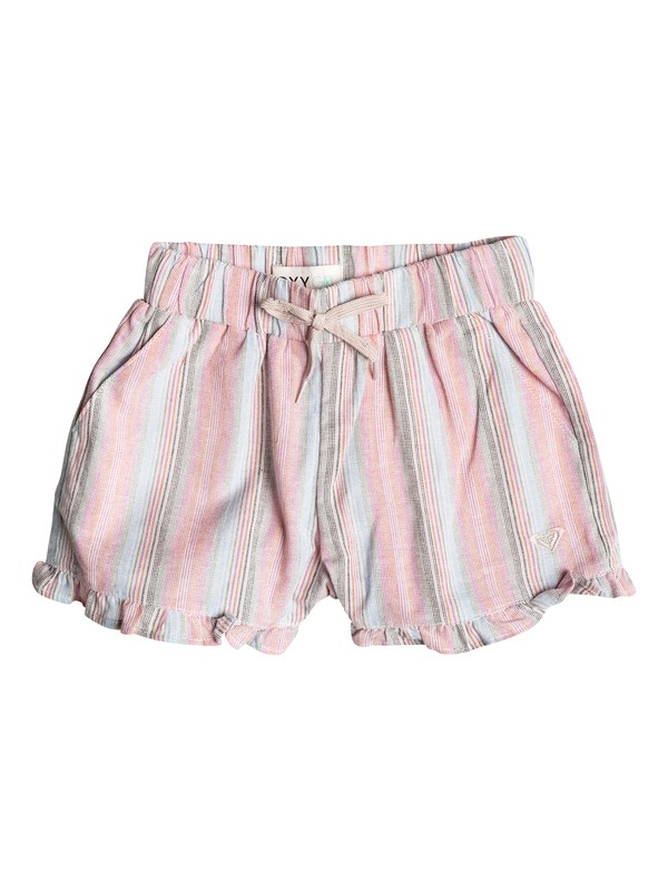 roxy, Baby Ruffle Striped Shorts, Oxford Tan-3 (tha3) 0 Baby Ruffle Striped Shorts RRF55041 Roxy