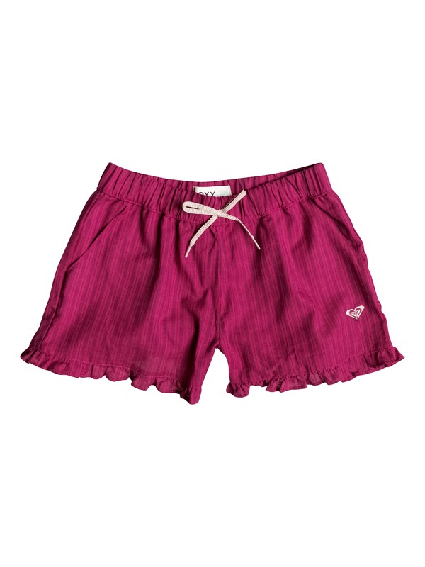 roxy, Girl's 7-14 Sunset Striped Shorts, Cerise - Stripe_1 (mqt3) 0 Girl's 7-14 Sunset Striped Shorts RRF55457 Roxy