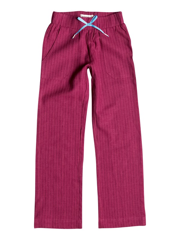 roxy, Girl's 7-14 Beach Comber Pants, Cerise - Stripe_1 (mqt3) 0 Girl's 7-14 Beach Comber Pants RRF55477 Roxy