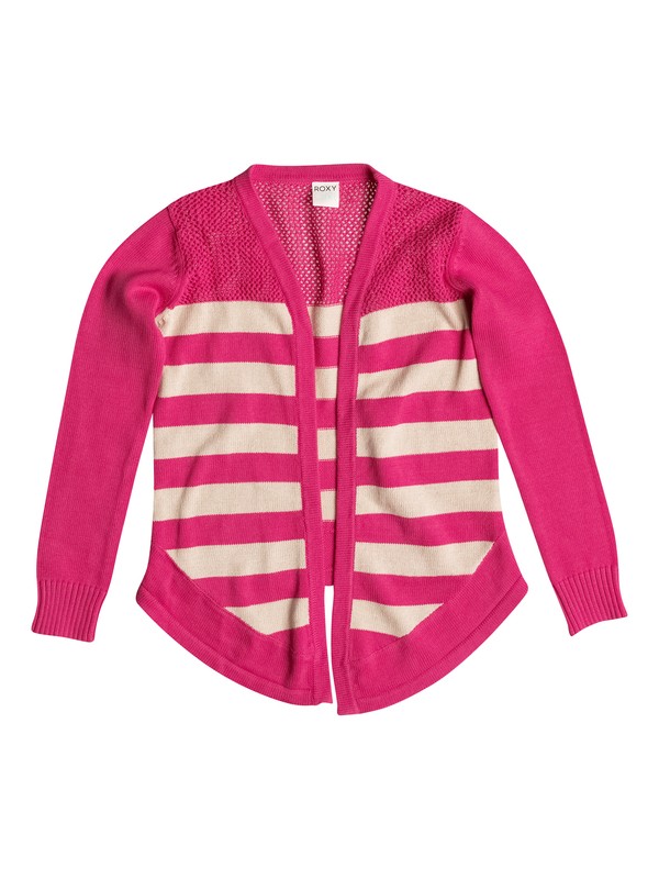 roxy, Girl's 7-14 Canoe Cozy Sweater, Azalea - Stripe_1 (mna3) 0 Girl's 7-14 Canoe Cozy Sweater RRF56047 Roxy