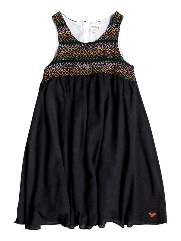 roxy, Girl's 7-14 Sunflair Dress, Anthracite (kvj0) 0 Girl's 7-14 Sunflair Dress RRF58007 Roxy