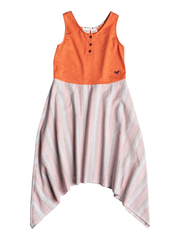 roxy, Girl's 7-14 Noah Dress, Vermillon Orange-3 (nle3) 0 Girl's 7-14 Noah Dress RRF58017 Roxy