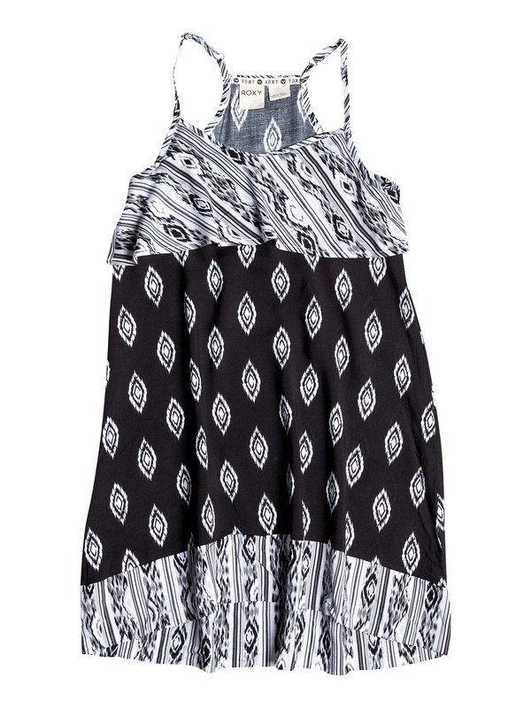 roxy, Girl's 7-14 Rip Tide Viscose Printed Dress, Anthracite-6 (kvj6) 0 Girl's 7-14 Rip Tide Viscose Printed Dress RRF58027 Roxy