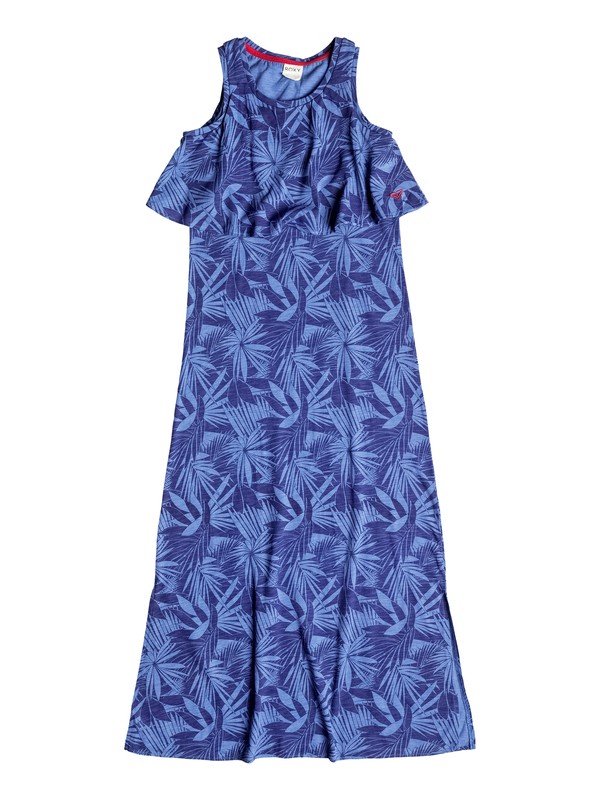 roxy, Girl's 7-14 Royal Palm Maxi Dress, Dutch Blue-6 (bmt6) 0 Girl's 7-14 Royal Palm Maxi Dress RRF58487 Roxy